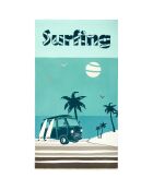 Serviette de plage microfibre Surfango Bleu - 90x170 cm