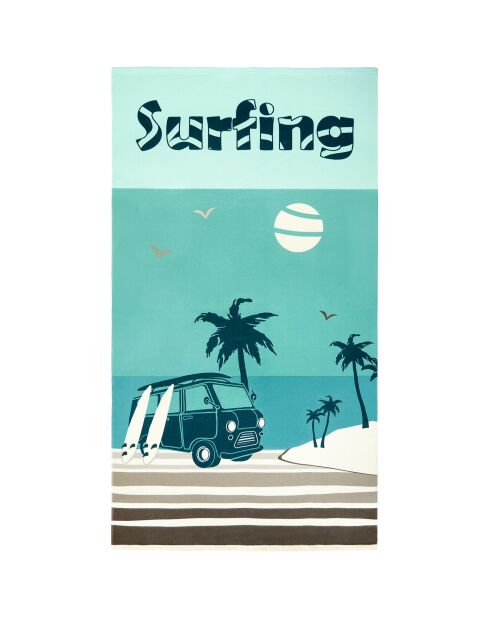 Serviette de plage microfibre Surfango Bleu - 90x170 cm