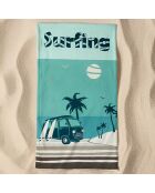 Serviette de plage microfibre Surfango Bleu - 90x170 cm