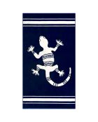 Sistelo blauwe jacquard fluwelen badstof strandlaken - 90x170 cm