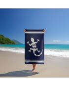 Sistelo blauwe jacquard fluwelen badstof strandlaken - 90x170 cm