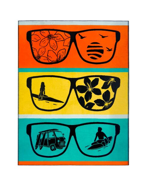 Telo da spiaggia Mondrago multicolore Mondrago Jacquard Velvet Terry XL - 140x180 cm