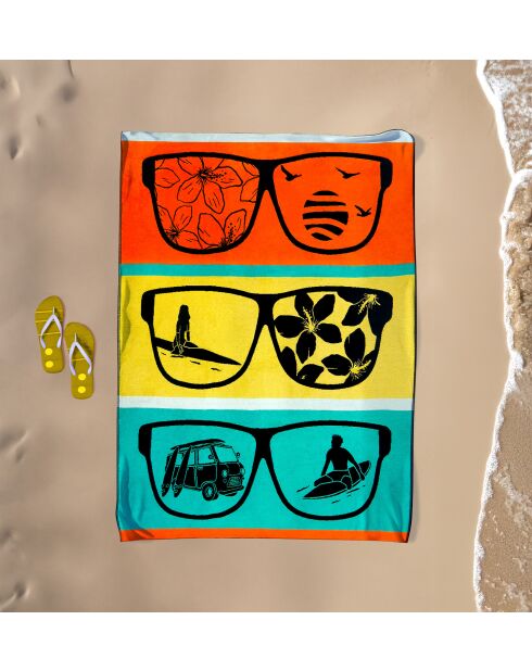 Telo da spiaggia Mondrago multicolore Mondrago Jacquard Velvet Terry XL - 140x180 cm