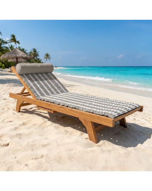 Materasso da spiaggia Bahia Taupe Beige - 60x180 cm