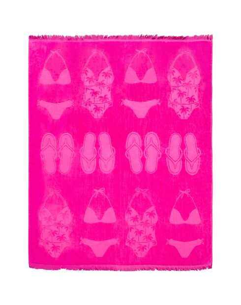 Maracas Rose Strandtuch, Jacquard Velvet Terry, Größe XL, 140 x 180 cm