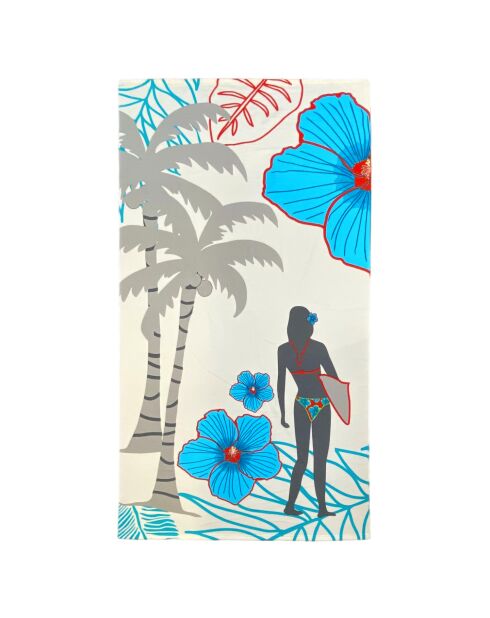 Serviette de plage microfibre Surftime Creme - 90x170 cm