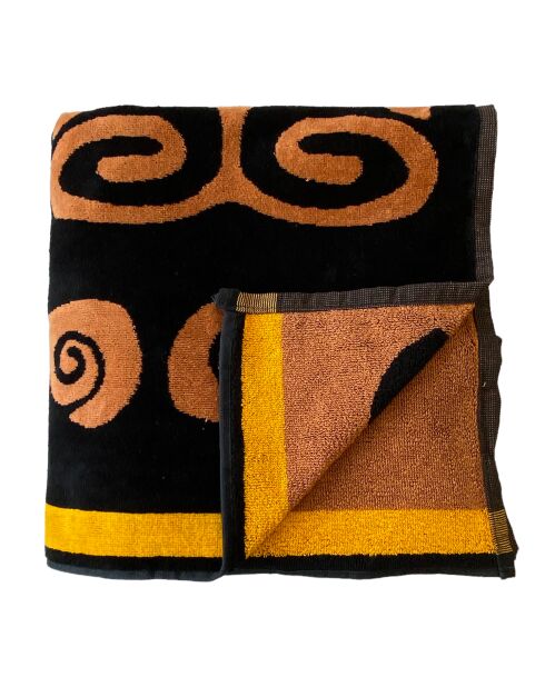 Mehrfarbiges Strandtuch aus Jacquard-Samt aus Frottee von Tribalta, 140 x 180 cm