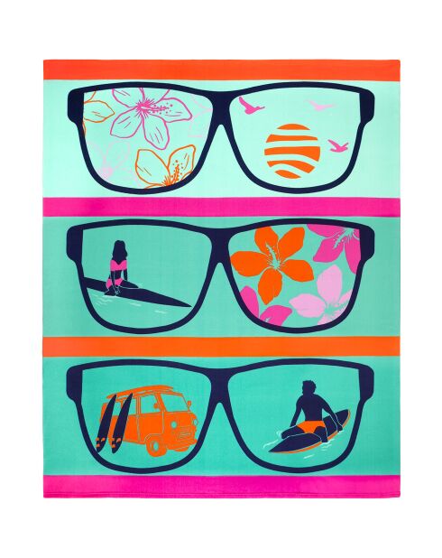 Toalla de playa de microfibra Manilva Blue XL - 140x170 cm