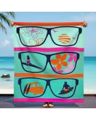 Toalla de playa de microfibra Manilva Blue XL - 140x170 cm