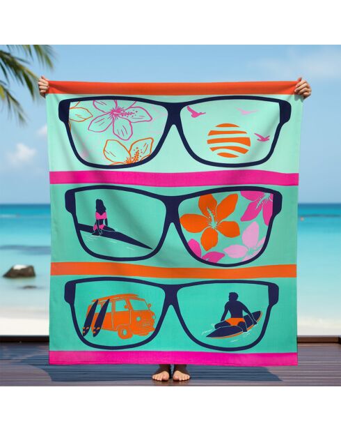 Toalla de playa de microfibra Manilva Blue XL - 140x170 cm