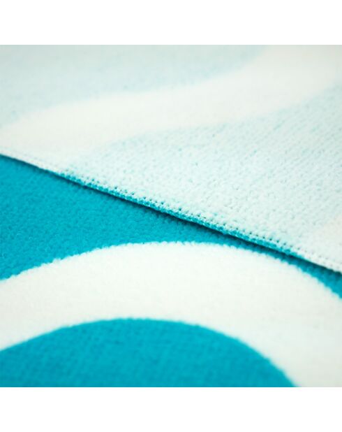 Vague-Pop Blaues Mikrofaser-Strandtuch - 75x150 cm