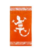 Nossa oranje jacquard fluwelen badstof strandlaken - 90x170
