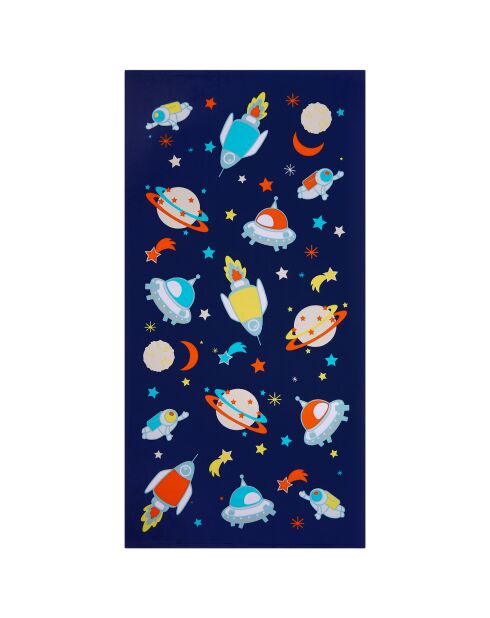 Toalla de playa infantil de microfibra Galaxy Blue - 70x140 cm