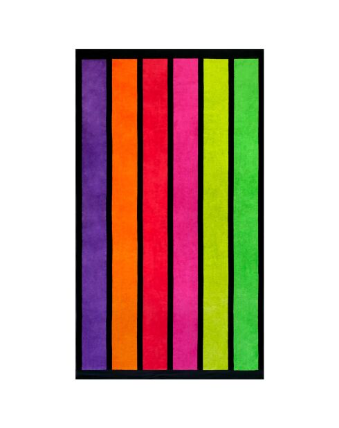 Happy Fresh Frottee-Strandtuch aus Jacquard-Samt, mehrfarbig, 100 x 175 cm