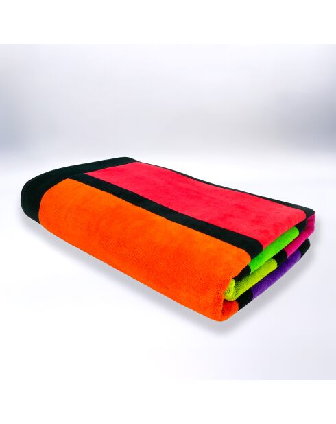 Happy Fresh Frottee-Strandtuch aus Jacquard-Samt, mehrfarbig, 100 x 175 cm