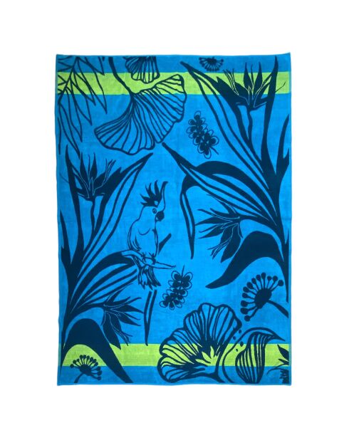 Mehrfarbiges Papiga-Jacquard-Samtfrottee-Strandtuch, 140 x 180 cm