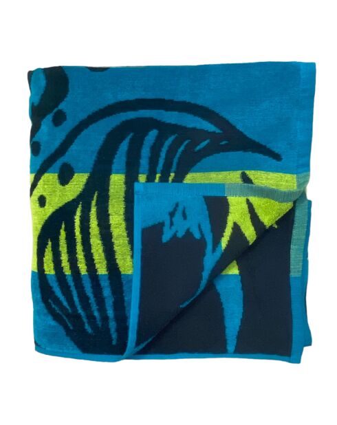 Mehrfarbiges Papiga-Jacquard-Samtfrottee-Strandtuch, 140 x 180 cm