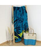 Mehrfarbiges Papiga-Jacquard-Samtfrottee-Strandtuch, 140 x 180 cm