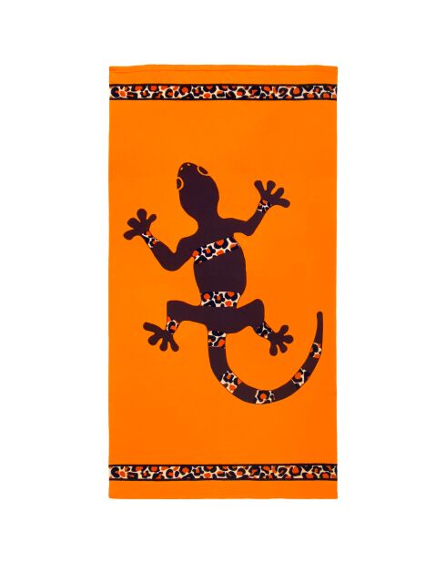 Telo mare in microfibra Choroni Orange - 90x170 cm