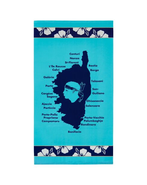 Serviette de plage microfibre Olzo Bleu - 90x170 cm