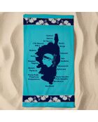 Serviette de plage microfibre Olzo Bleu - 90x170 cm