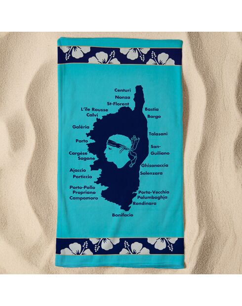 Serviette de plage microfibre Olzo Bleu - 90x170 cm