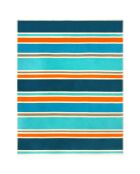 Strandlaken XL fluwelen badstof Jacquard Cabrera blauw - 140x180 cm