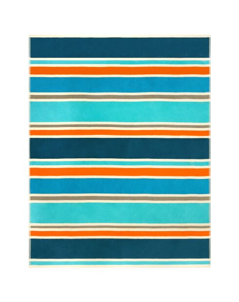 Strandlaken XL fluwelen badstof Jacquard Cabrera blauw - 140x180 cm