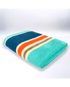 Strandlaken XL fluwelen badstof Jacquard Cabrera blauw - 140x180 cm