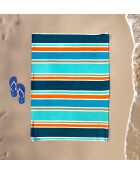 Strandlaken XL fluwelen badstof Jacquard Cabrera blauw - 140x180 cm