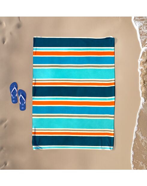 Strandlaken XL fluwelen badstof Jacquard Cabrera blauw - 140x180 cm