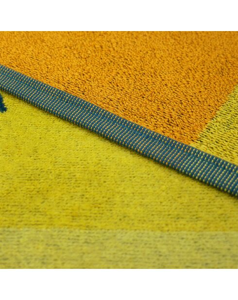 Asciugamano da spiaggia XL in spugna di velluto Jacquard Arche verde - 140x180 cm