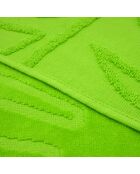 Serviette de plage éponge velours Jacquard ciselée Klang Vert - 90x170 cm