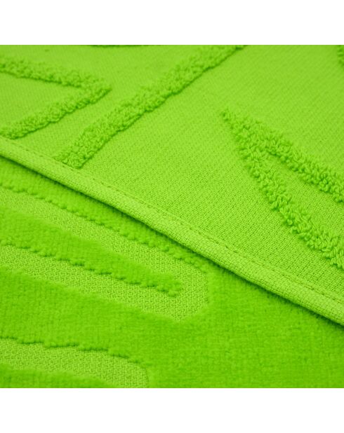 Serviette de plage éponge velours Jacquard ciselée Klang Vert - 90x170 cm