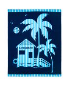 Telo mare in microfibra Napa Blue XL - 140x170 cm
