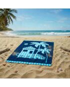 Telo mare in microfibra Napa Blue XL - 140x170 cm