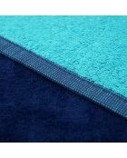 Toalla de playa de esponja de terciopelo Jacquard XL Paxos Blue - 140x180 cm
