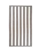 Serviette de plage éponge velours Jacquard Bahia Taupe Beige - 100x175 cm