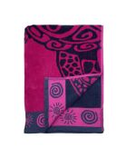 Strandtuch aus Jacquard-Samt, Frottee, Schildkrötenrosa, 100 x 175 cm