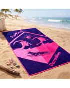 Toalla de playa Capiata Jacquard de terciopelo multicolor, 90 x 170 cm