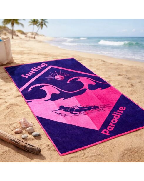 Capiata Jacquard-Frottee-Strandtuch aus Samt, mehrfarbig, 90 x 170 cm