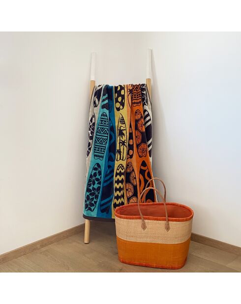 Veelkleurig strandlaken van Aragon jacquard velours badstof - 90x170 cm