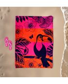 Tropical Forest Rose Tropical Jacquard Velvet Terry XL strandlaken - 140x180 cm