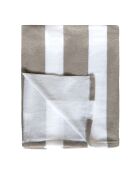 Serviette de plage XL microfibre Rayada Taupe - 140x170 cm