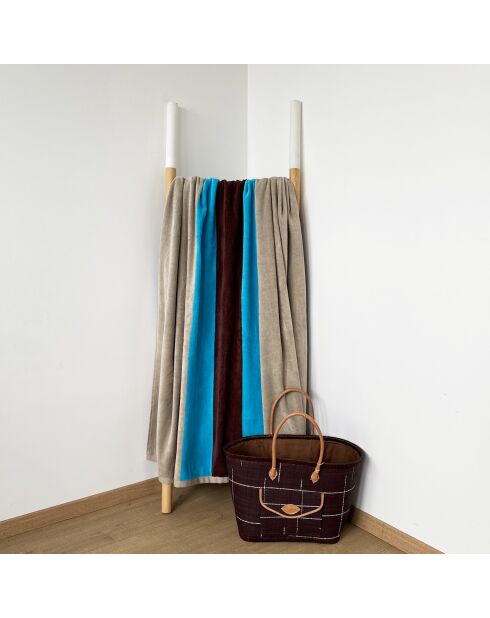 Alto Grey Jacquard Jacquard Velvet Terry XL strandlaken - 140x180 cm