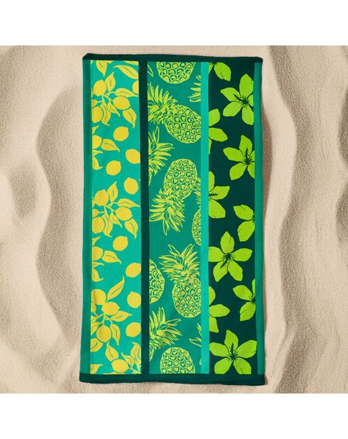 Serviette de plage microfibre Mitjana Vert - 90x170 cm
