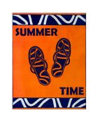 Zamani Orange Zamani Badetuch, Jacquard Velvet Terry, Größe XL, 140 x 180 cm