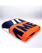 Zamani Orange Zamani Badetuch, Jacquard Velvet Terry, Größe XL, 140 x 180 cm