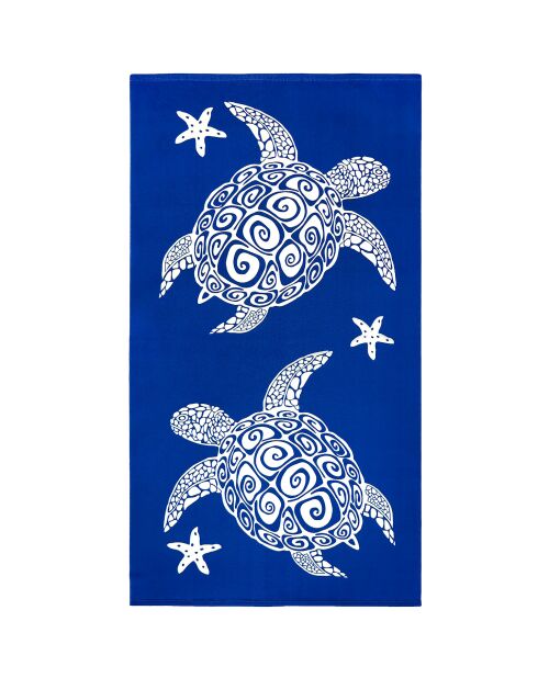 Toalla de playa Bari Blue de microfibra - 90x170 cm