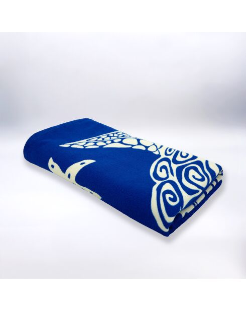 Toalla de playa Bari Blue de microfibra - 90x170 cm